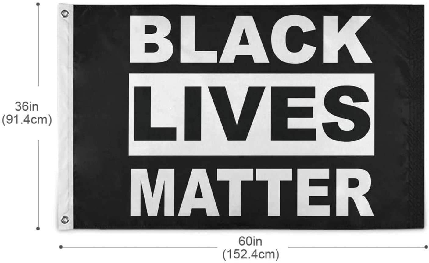 100 sztuk czarnych Lives Matter 9 x 13 cm flaga z przelotkami flagi zewnętrzne baner