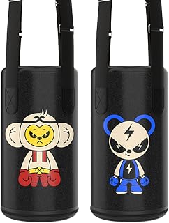 Punching Bag, PU Leather Boxing Bag, Inflatable Punching Bag, Durable Kids Adults Sandbag, Adjustable Height, Boxing Speed Bag with Hang Straps for Home Exercise Martial Arts Muay Thai Judo MMA Boxing