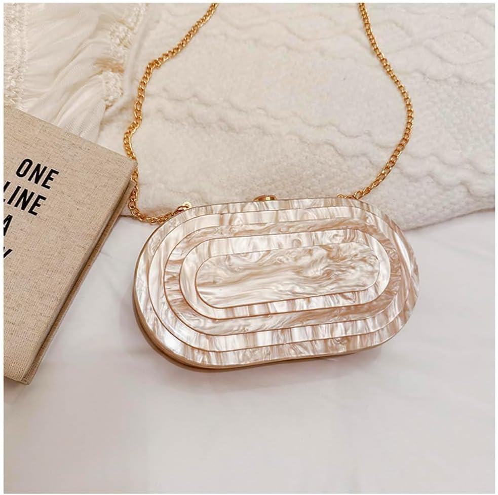 Acrylic Bubble Bag Luxury Marble Clutch Evening Purses for Women Glitter Handbag for Wedding Party Prom - Image 2