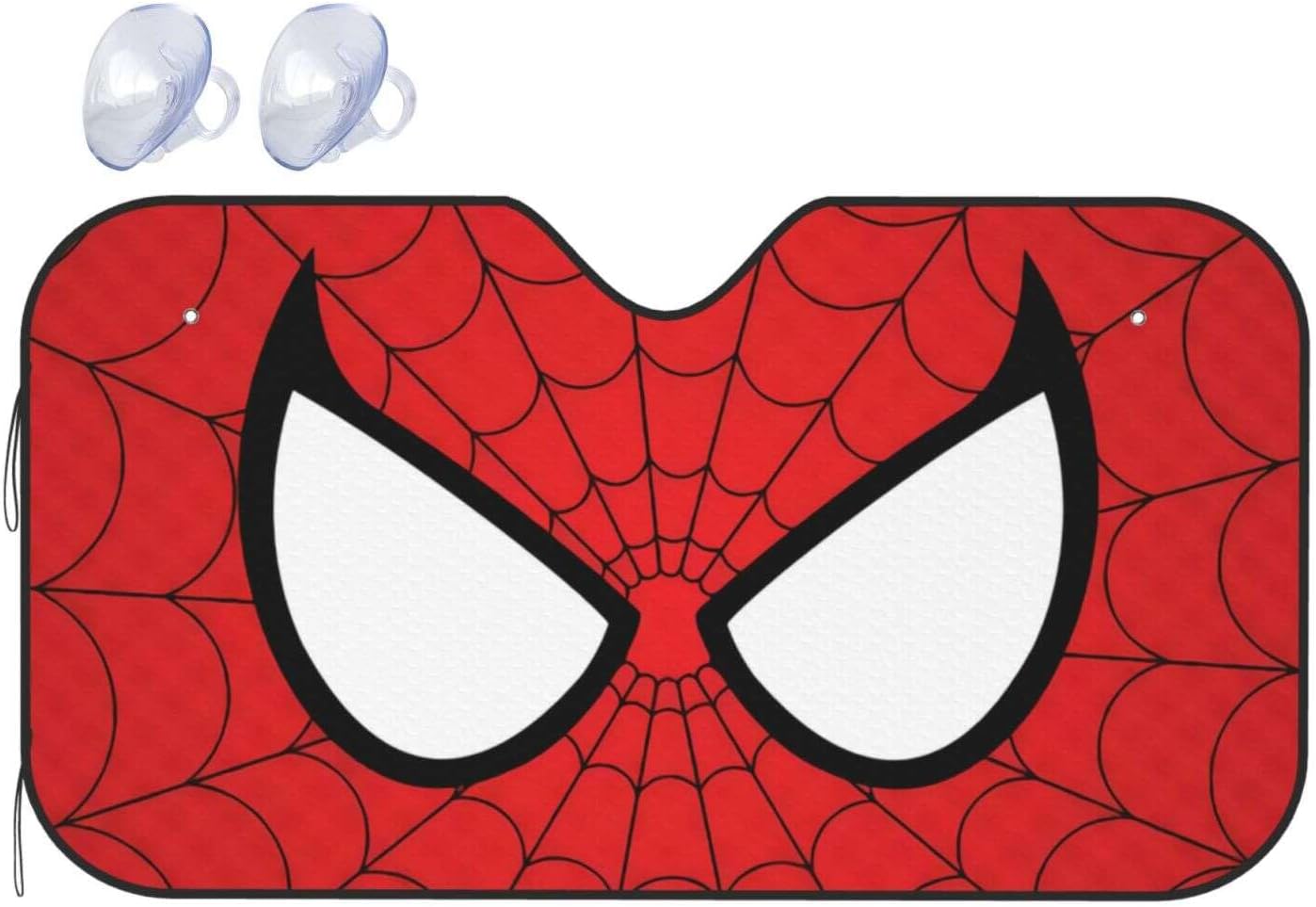 Doolar Windshield Sunshade Foldable Car Sun Shade for Front Windshield 55"" x30 Superhero Spider Eyes(Spider Eyes)