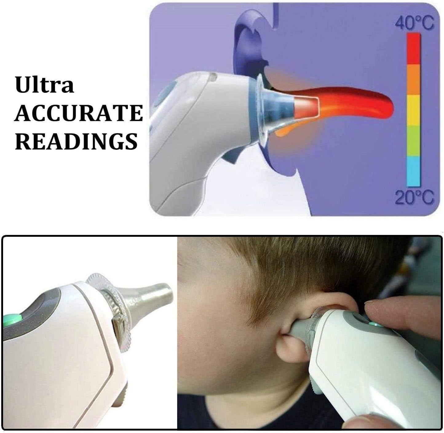 500 Pack Ear Thermometer Covers Replacement Probe Cover Tips Lens