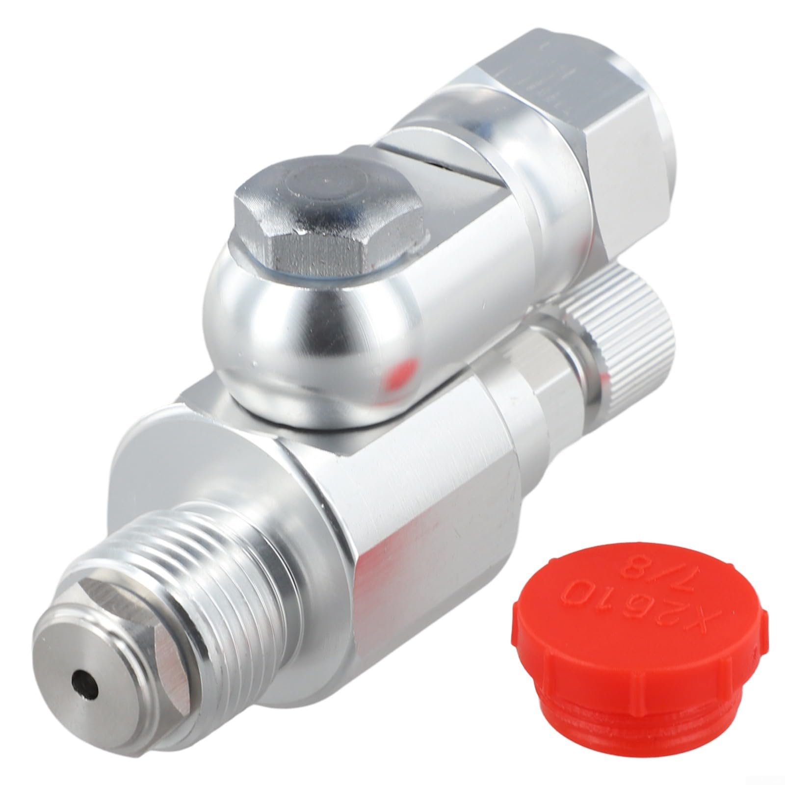 1 vanne de pulvérisation sans air 287030 avec tige d'extension de 25 cm, embout pivotant verrouillable anti-crachement pour pulvérisateurs de peinture haute pression, métal, 700-3600 psi, pour