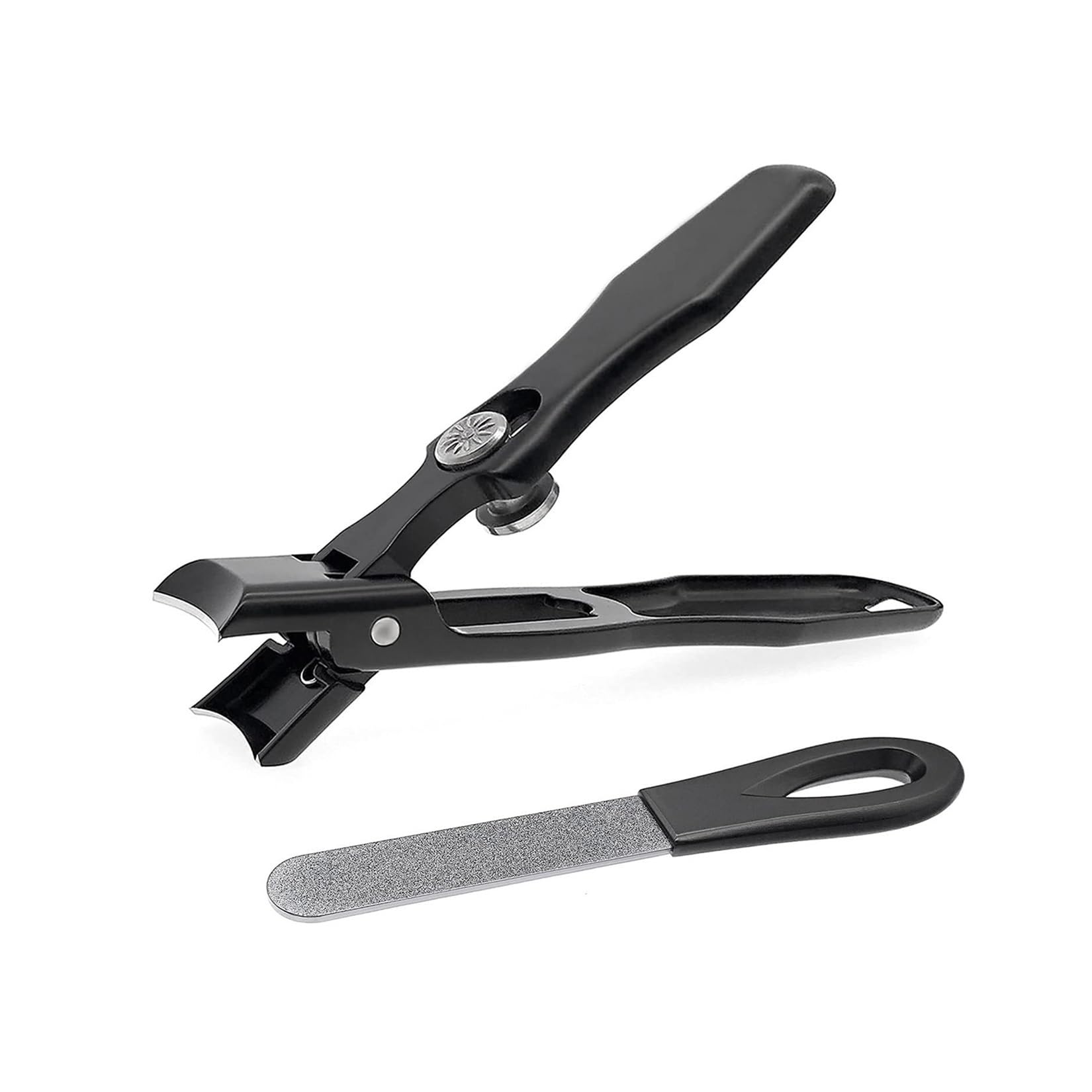 Ensemble coupe-ongles en acier inoxydable robuste avec finition noire mate pour manucure durable