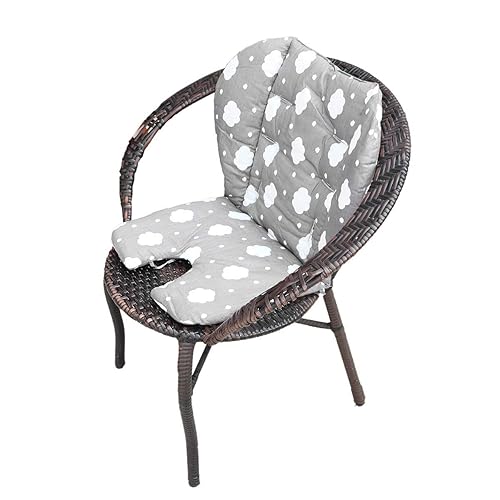 Miniatura 10 de Twoworld - Cojín para silla alta de bebé tamaño grande transpirable apto para todo tipo de sillas de comedor moda gris estrella