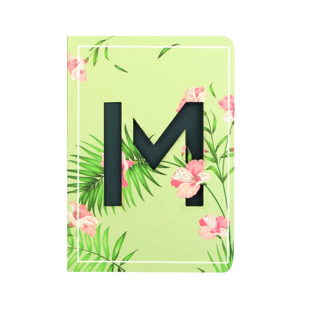 DOODLE Initial M Lasercut Diary Soft Bound Notebook, B6 (6.69 X 4.72 X