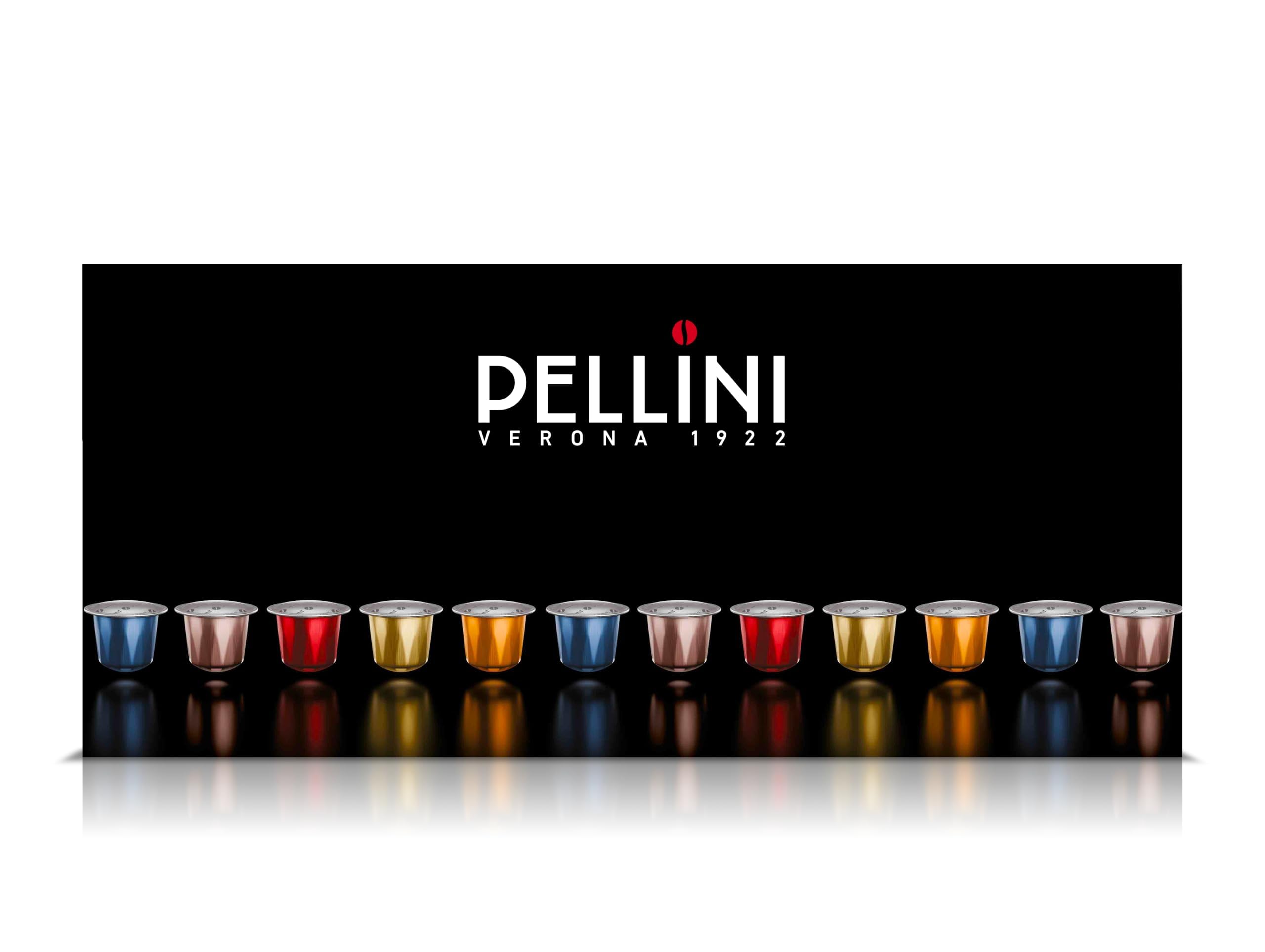 Pellini Aluminium-Kaffeekapseln, Geschenkbox mit 5x10 Mehrgeschmack-Kapseln