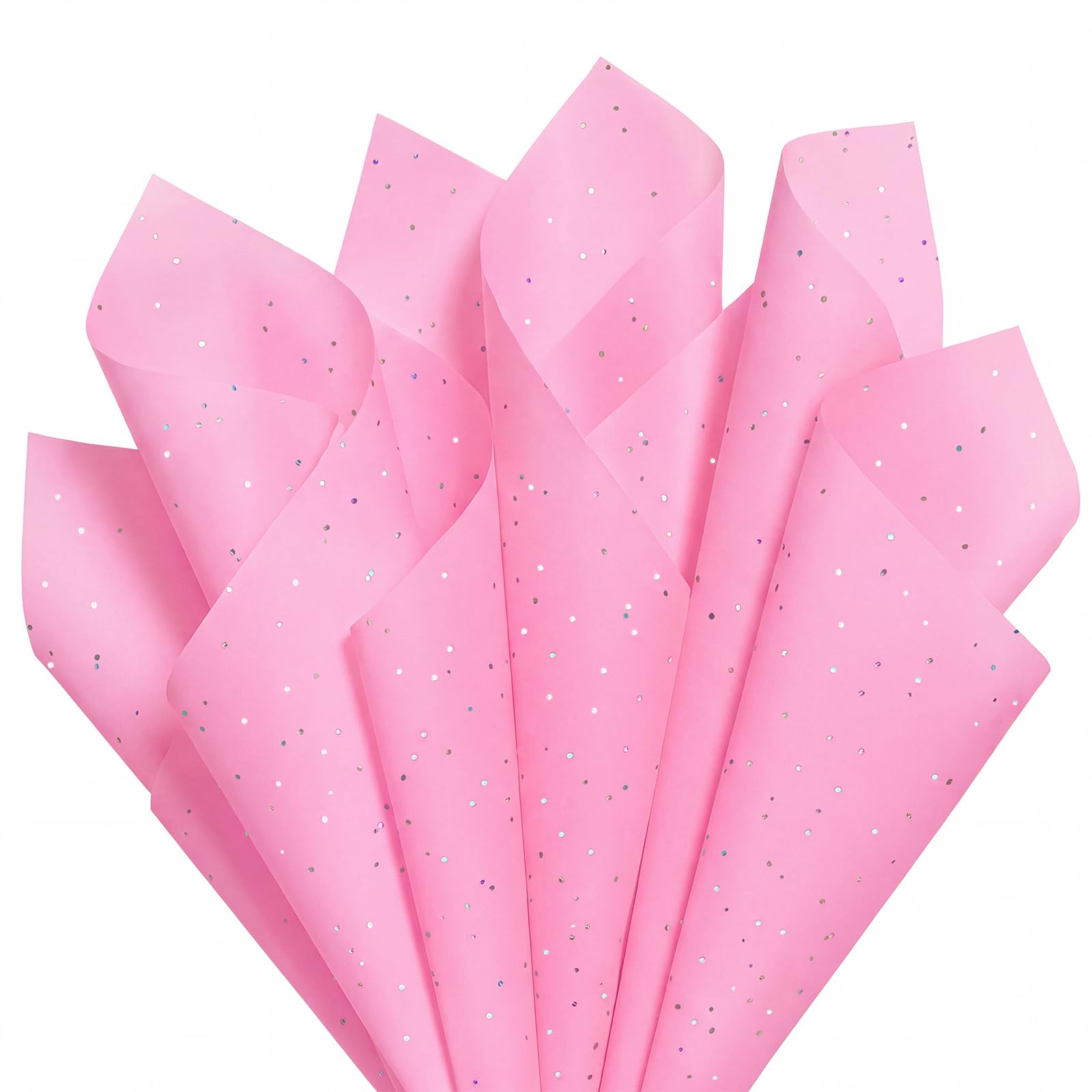 120 Sheets 14 x 20 Inch Pink Glitter Tissue Paper for Gift Bags