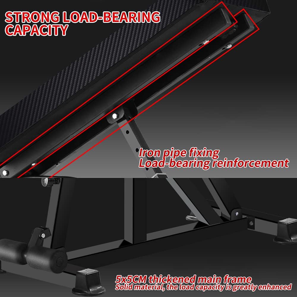 Adjustable Weight Bench,Strength Training Benches with Easy Installation Incline Decline Flat Press Workout Bench for Home Gym（Load 700lbs）K KiNGKANG : Sports & Outdoors