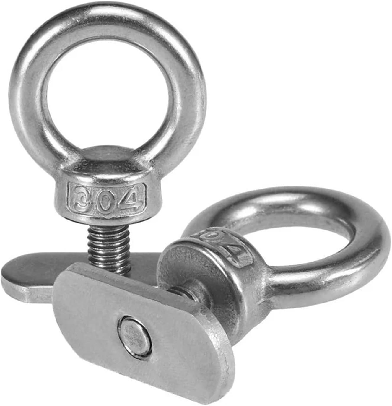 Kayak Rail Eyebolts Stainless Steel Track Mount Kayak Tie Down Eyelet Rail Kayaking Mounting Replacement Kit for Kayaks Boats Ideal for Fishing/Recreational Kayaks.