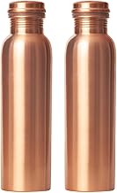 Pure Copper Water bottle | 100% Pure Copper Water Bottle I Leak Proof & Rust Proof I Copper Bottle for Home, School & Office | Matte Finish (Plain, 2, Piece)