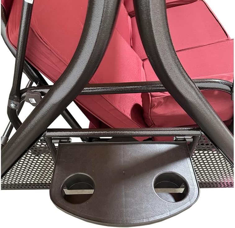Garden Winds Custom Fit Replacement Canopy Top Cover Compatible with The Homrest GGOT0225, GGOT0225GR 3 Seater Swing - Upgraded Performance RipLock 350 Fabric - Cinnabar