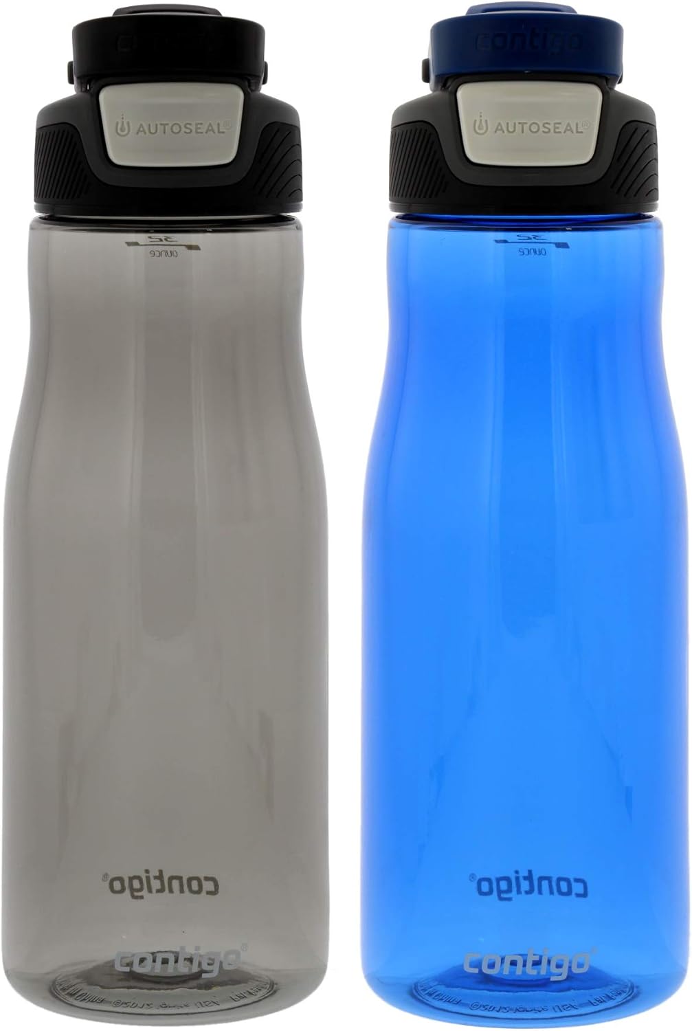 Contigo Autoseal Fit Spill Proof Water Bottle (Pack of 2), 32Ounce Smoke/Monaco