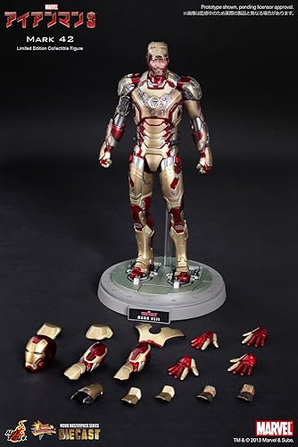 Miniatura 7 de Iron Man 3juguetes caliente 16Escala Diecast coleccionable Figura Iron Man Mark XLII