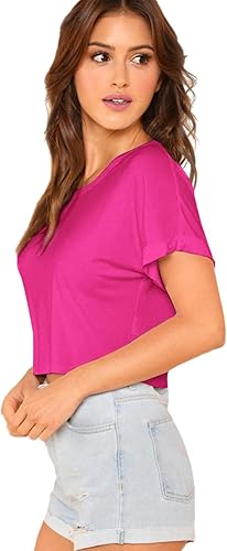 Miniatura 3 de SweatyRocks- Camiseta de manga corta Tie Dye para mujer Camiseta básica Crop Top