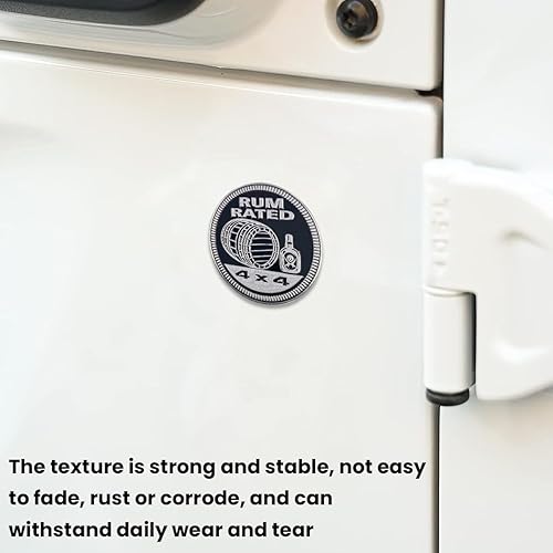 Miniatura 4 de BESULEN Emblema de automóvil de 4 x 4 pulgadas, emblema redondo de aluminio 3D, calcomanías decorativas para interior y exterior de automóvil,