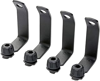 LoadStop Steel T-Slot Truck Crossbar Accessory with Built in Tie-Down Points Handles up to 250 Pounds, Black (Set of 4)