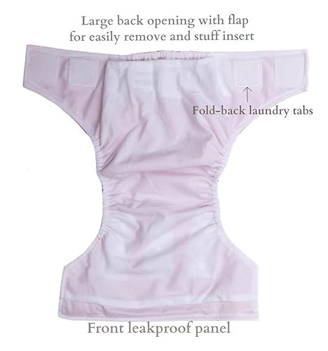 Miniatura 3 de KaWaii Baby Fundas de pañales de tela HD2 de talla única, reutilizables, lavables, a prueba de fugas para bebés de 8 a 36 libras, paquete de 6