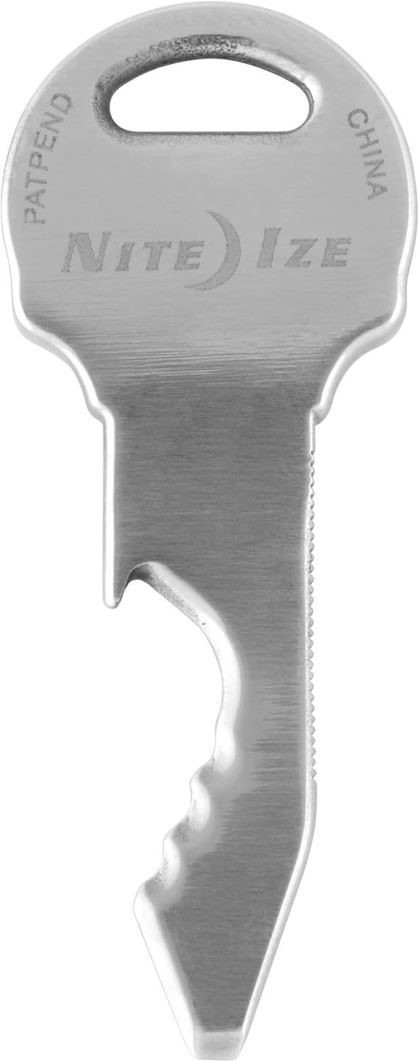 Nite Ize DoohicKey SkullKey Key Tool - Durable Keychain - Multipurpose with Bottle Opener, File, Serrated Edge, Scoring Point & Screwdriver - Travel & Airport-Friendly Multi Tool - 2 Pack