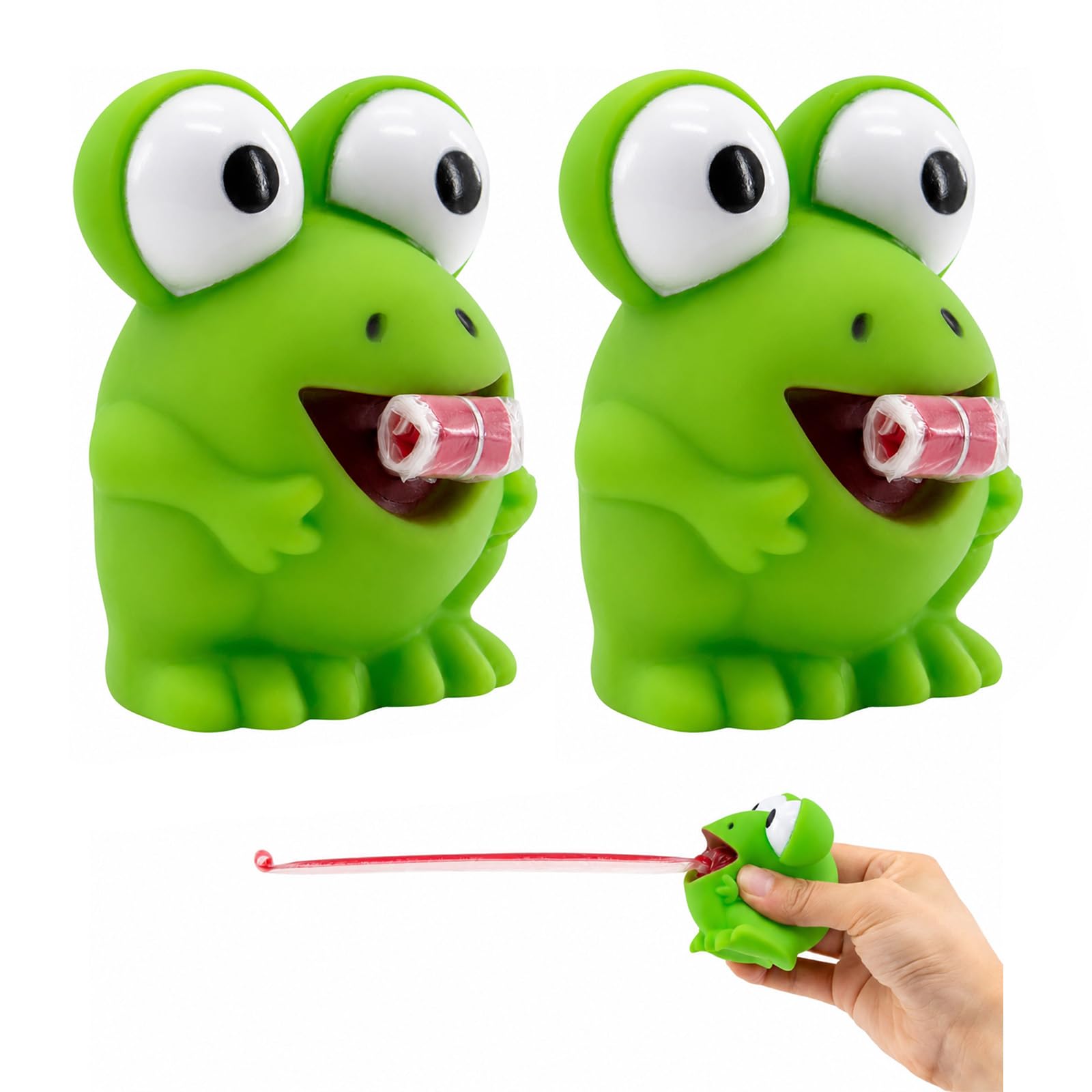 2 Pcs Funny Frog Squeeze Sensory Play,Adult Desk Fidget Squeeze Thing