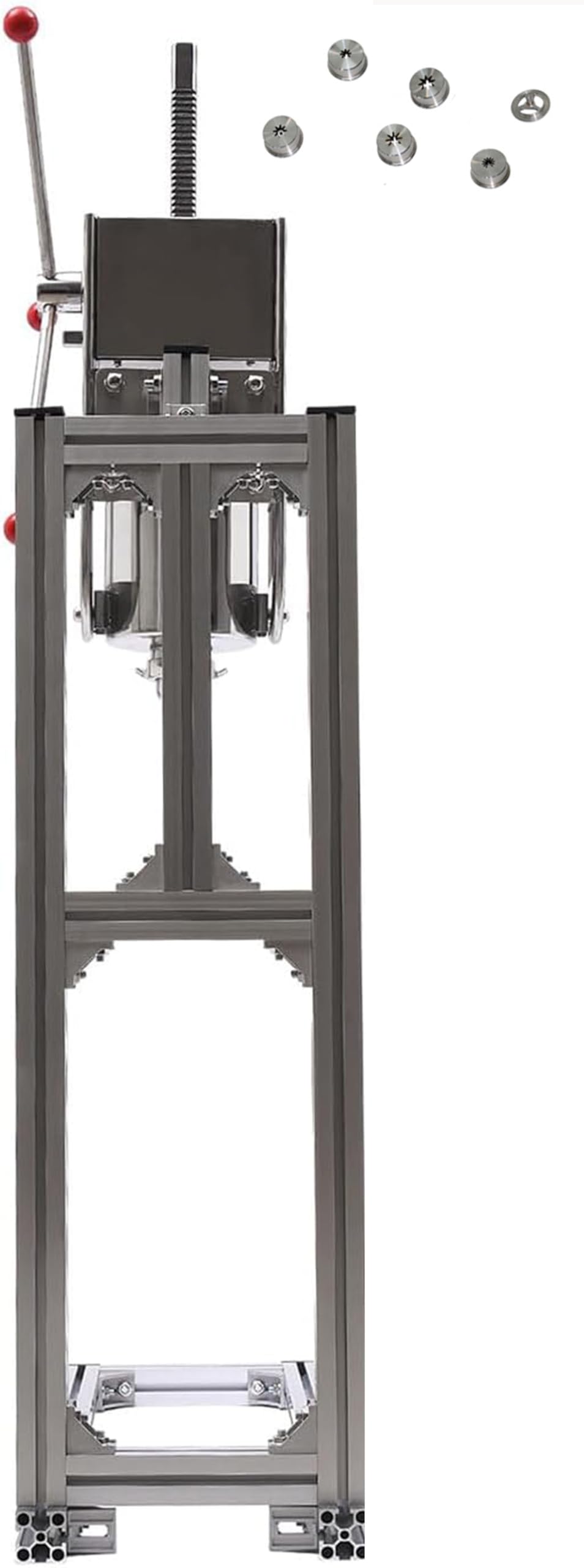 SICWEDIM Churro Machine 3L Vertical Manual Churros Machine Commercial Manual Spanish Churro Machine with 6 Nozzles for Home and Commercial Use (7L)