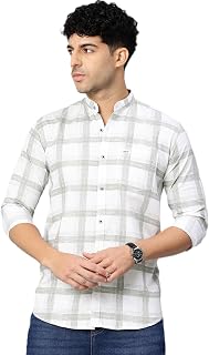 Majestic Man Men’s Pure Cotton Mandarin Collar Slim Fit Casual Shirt Price In India