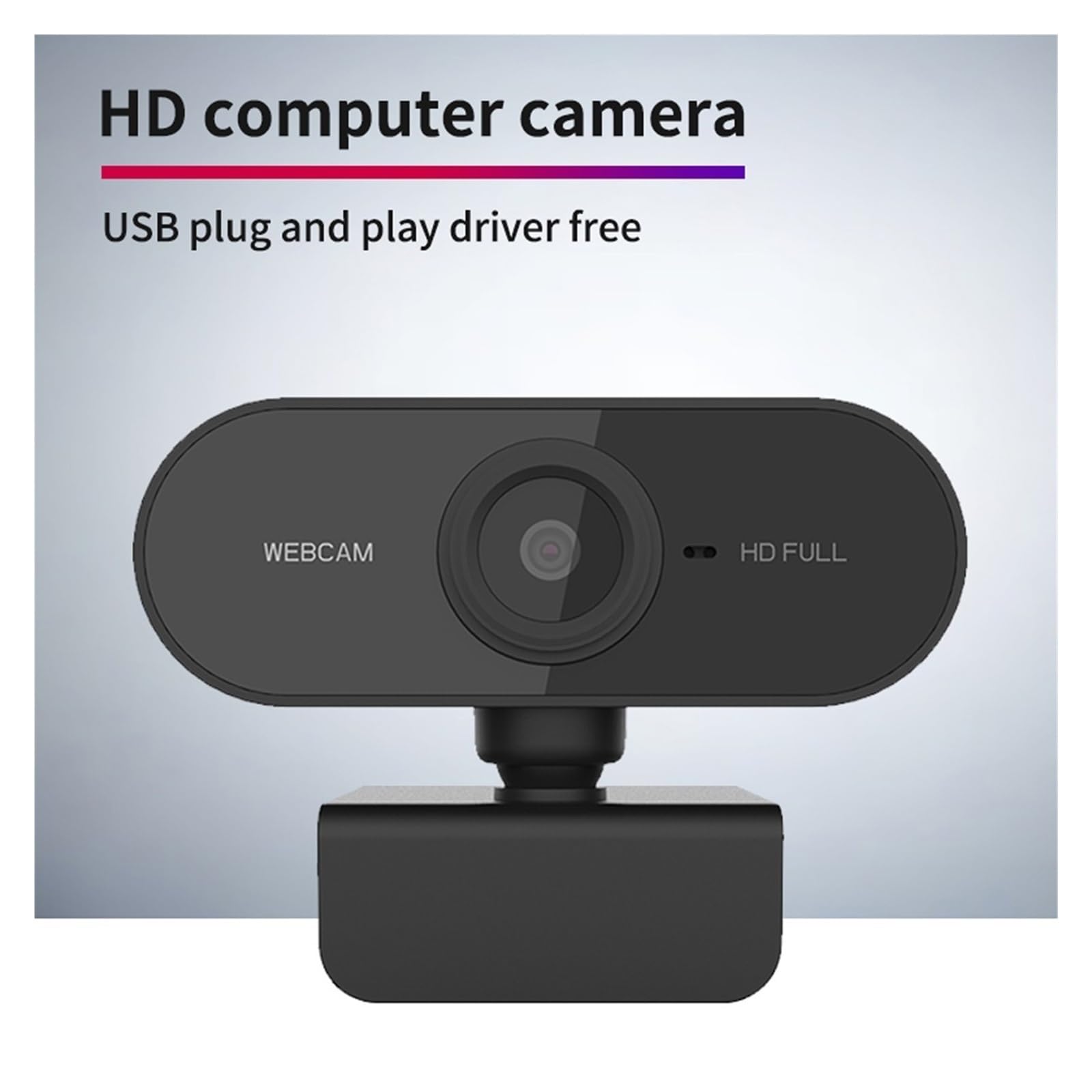 Webcam 1080P HD Web Camera con microfono USB Web Cam for PC Computer portatile Trasmissione in diretta Mini videocamera for conferenze, streaming live, registrazione