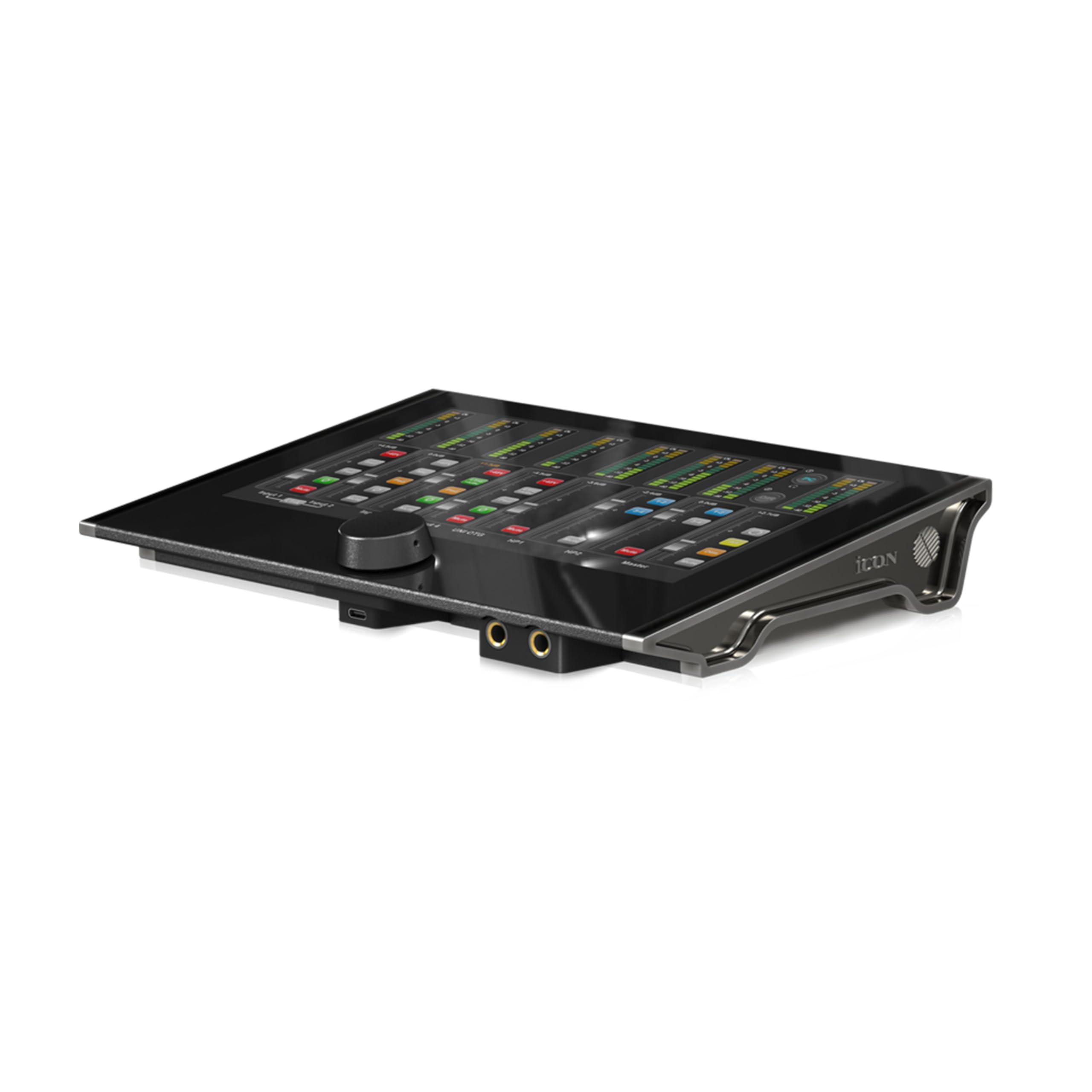Icon Pro Audio Touch 8 - Interfaz de audio USB de 12 × 12 con pantalla táctil de 10 pulgadas, 4 entradas de micrófono/línea y ADAT para grabación de estudio
