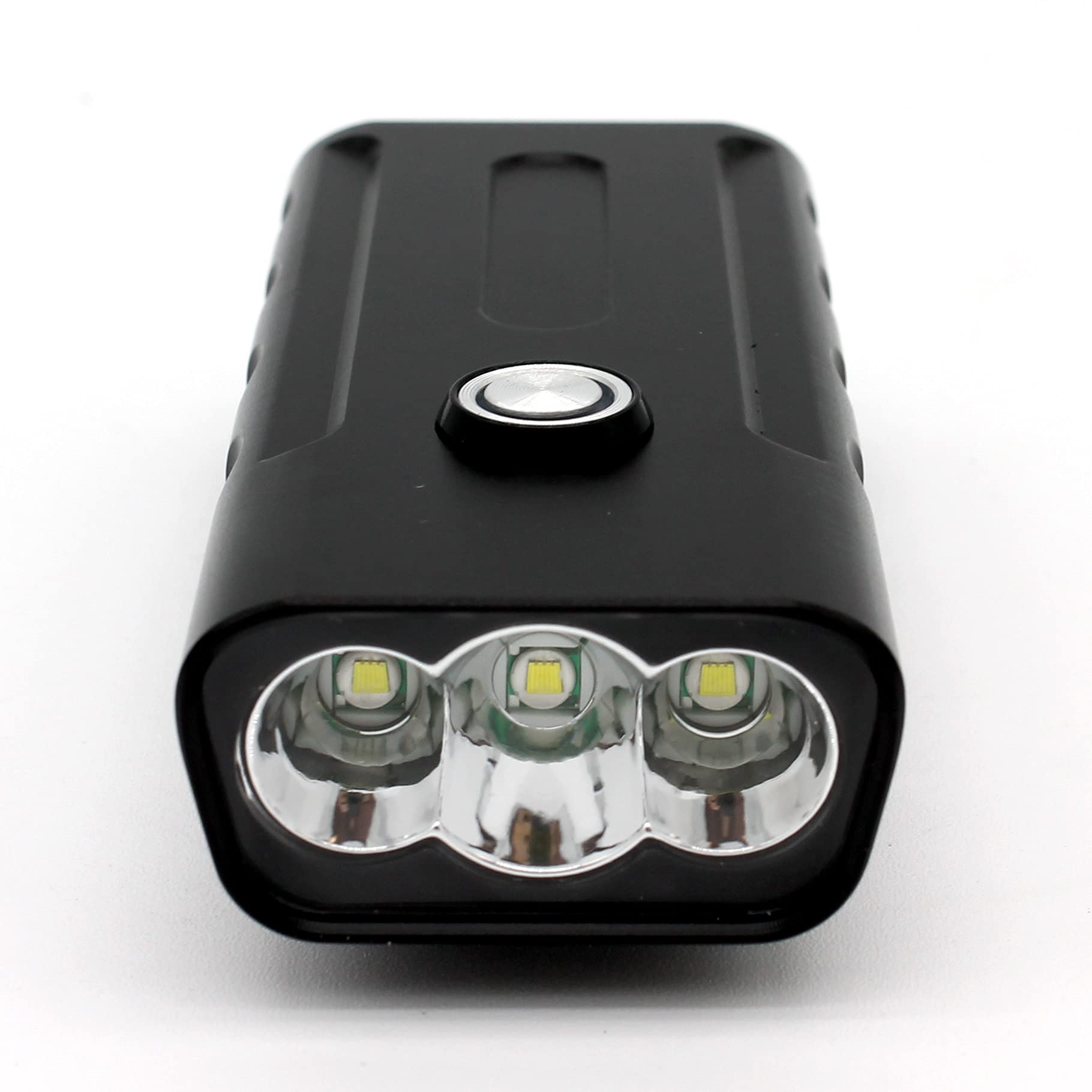 Luz Delantera de 3 Focos USB-B013 para Bicicleta, 800 lúmenes, batería 2400 mAh, Recargable con USB