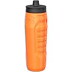 Under Armour Squeeze Water Bottles, 32 oz Water Bottles, Sideline Sports Water Bottle with Quick-Shot Lid, Quick & Easy Hydration, Gym Water Bottles, Squeeze Bottle, 1 32oz Bottle