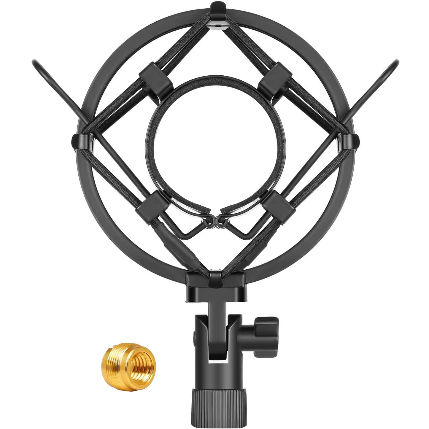 SKEIDO Metal Shockproof Studio Recording Microphone Shock Mount Spider Mic Holder Clip For Broadcast Computer BM 700 800 BM-800 BM-700(Black)