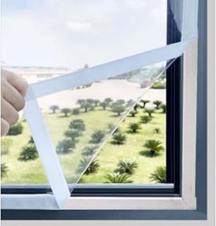 Innen Thermo Cover Fenster-isolierfolie, Kälteschutzfolie Fenster, Isolierfolie Fenster Wärmeschutz, Thermofolie, Transparente Fensterfolie, Anpassbar,WxH-85x180cm/33 * 71in