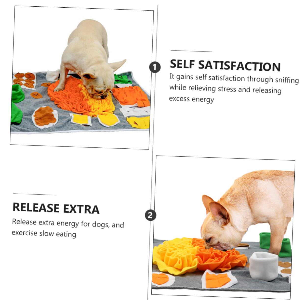 COLLBATH Tapis De Jeu pour Animaux De Compagnie Tapis De Reniflement pour Chien Jouet À Renifler Matériau en Flanelle pour Chiens