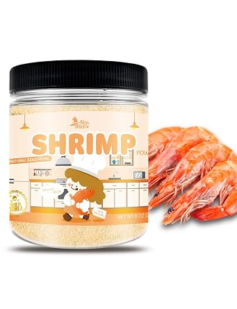 NICE WITCHS Korean 100% Pure Natural Seasoning 8oz / 227g - Shrimp Powder, MSG Free, Authentic Thai & Southeast Asian Flavor, Pad Thai, Tom Yum Goong, Khao Pad Shrimp