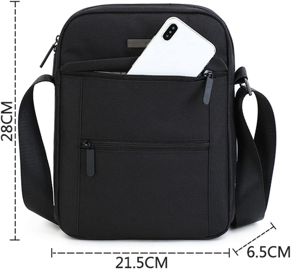Men's Bag Light Men Shoulder Bag For Pocket Waterproof Casual Crossbody Bag Black Canvas Messenger Bag Shoulder