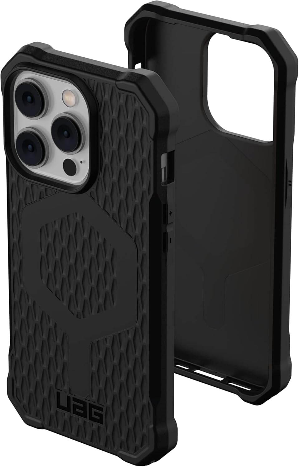 URBAN ARMOR GEAR UAG Designed for iPhone 14 Pro Case Clear Frosted Ice 6.1" Essential Armor Built-in Magnet Compatible with MagSafe Charging Ultra Thin Ergonomic Translucent Protective Cover