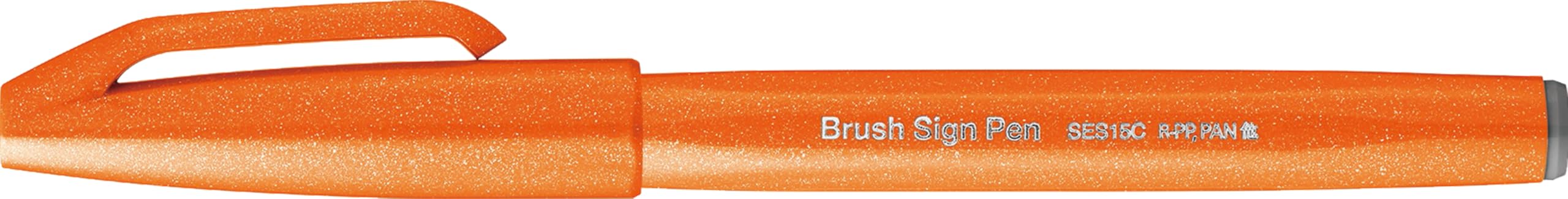 Pentel SES15C-F Faserschreiber mit Flexibler Pinsel-ähnlicher Spitze orange
