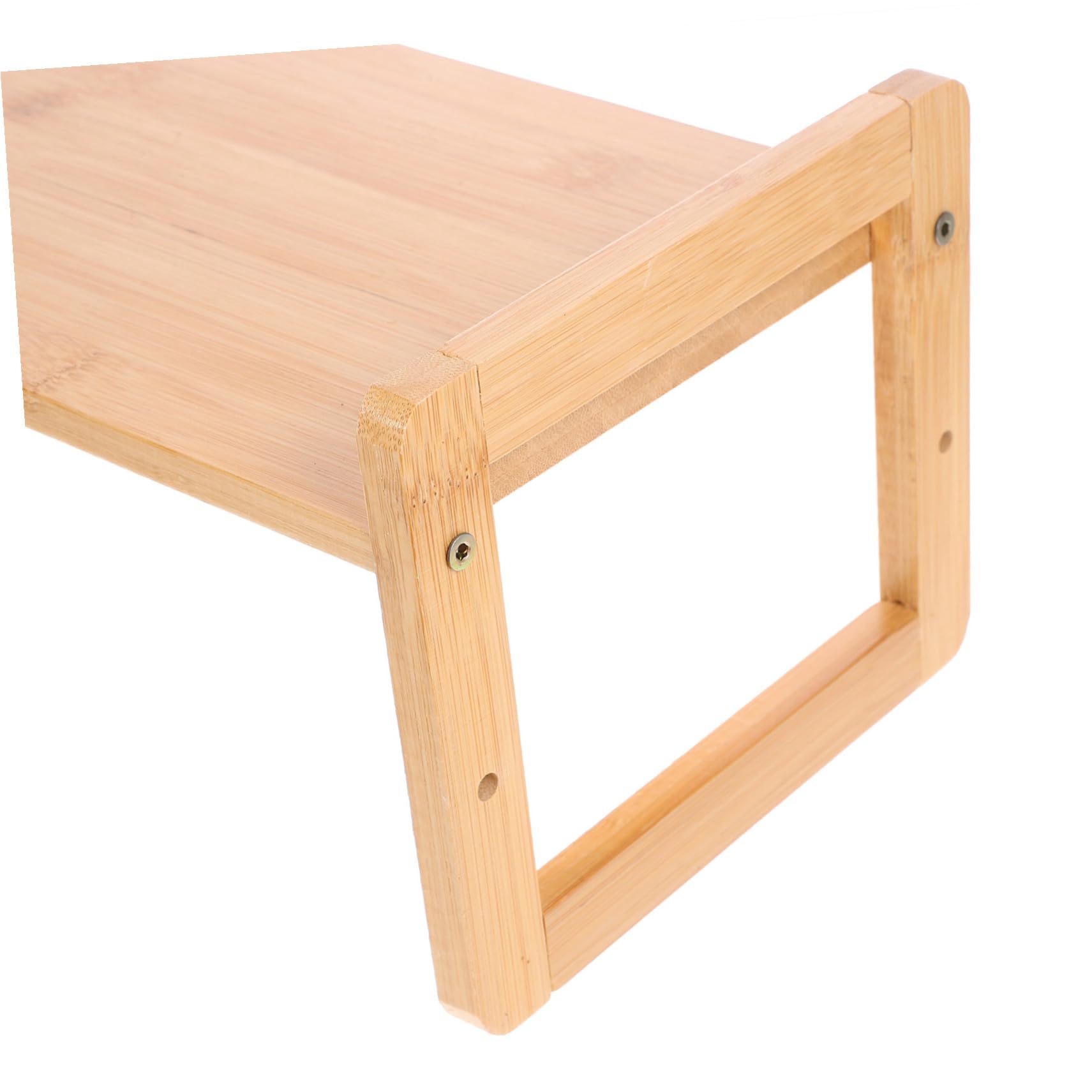 Supporto Rialzato per Monitor in Bamboo Naturale Organizzatore da Scrivania con Ripiano Singolo Elevatore per Computer Ergonomico e Multifunzionale per Ufficio e Laptop