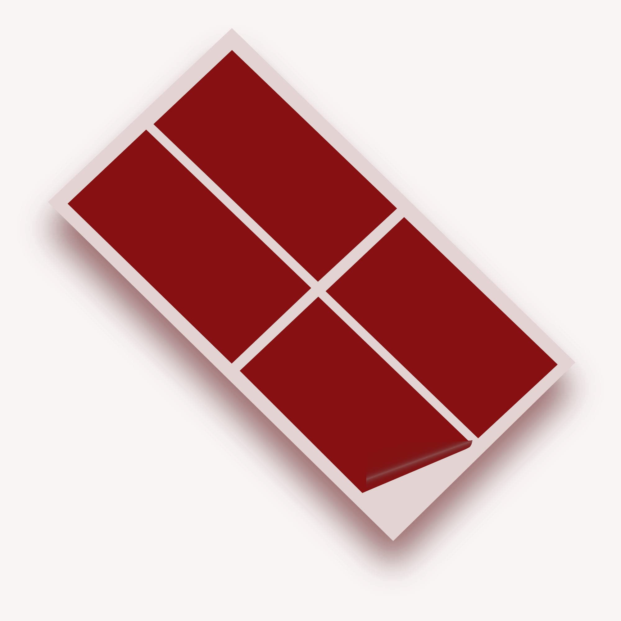 JasonCarlMorgan JCM Graphics Kitchen & Bathroom Vinyl Wall Tile Transfers, 100x200mm 20 Tile Pack Burgundy Glossy Finish