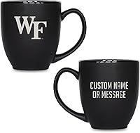 Vista 109 de Rico Industries NCAA Primary - Taza personalizada de 15 onzas, color negro mate, para bebidas calientes o frías Tigres del Estado de Aplastar