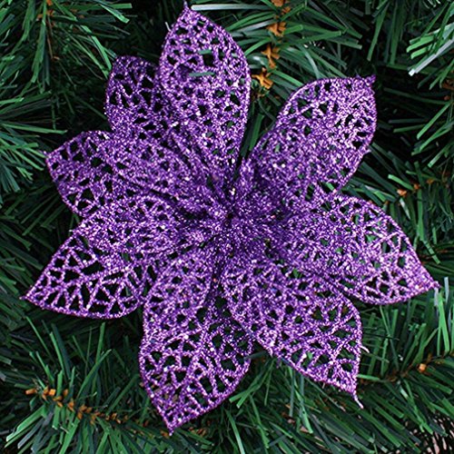 ALCYONEUS Holle Poinsettia Bruiloft Party Decor Kerst Bloemen Kerstboom Decoraties