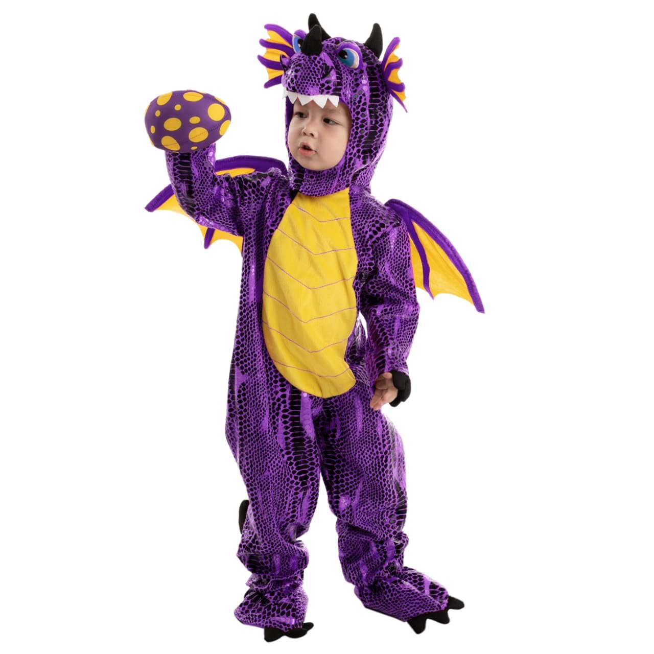 Spooktacular Creations Kostium smoka na Halloween, kostium dinozaura dla dzieci ze skrzydłami jajka dla malucha przebranie na imprezę