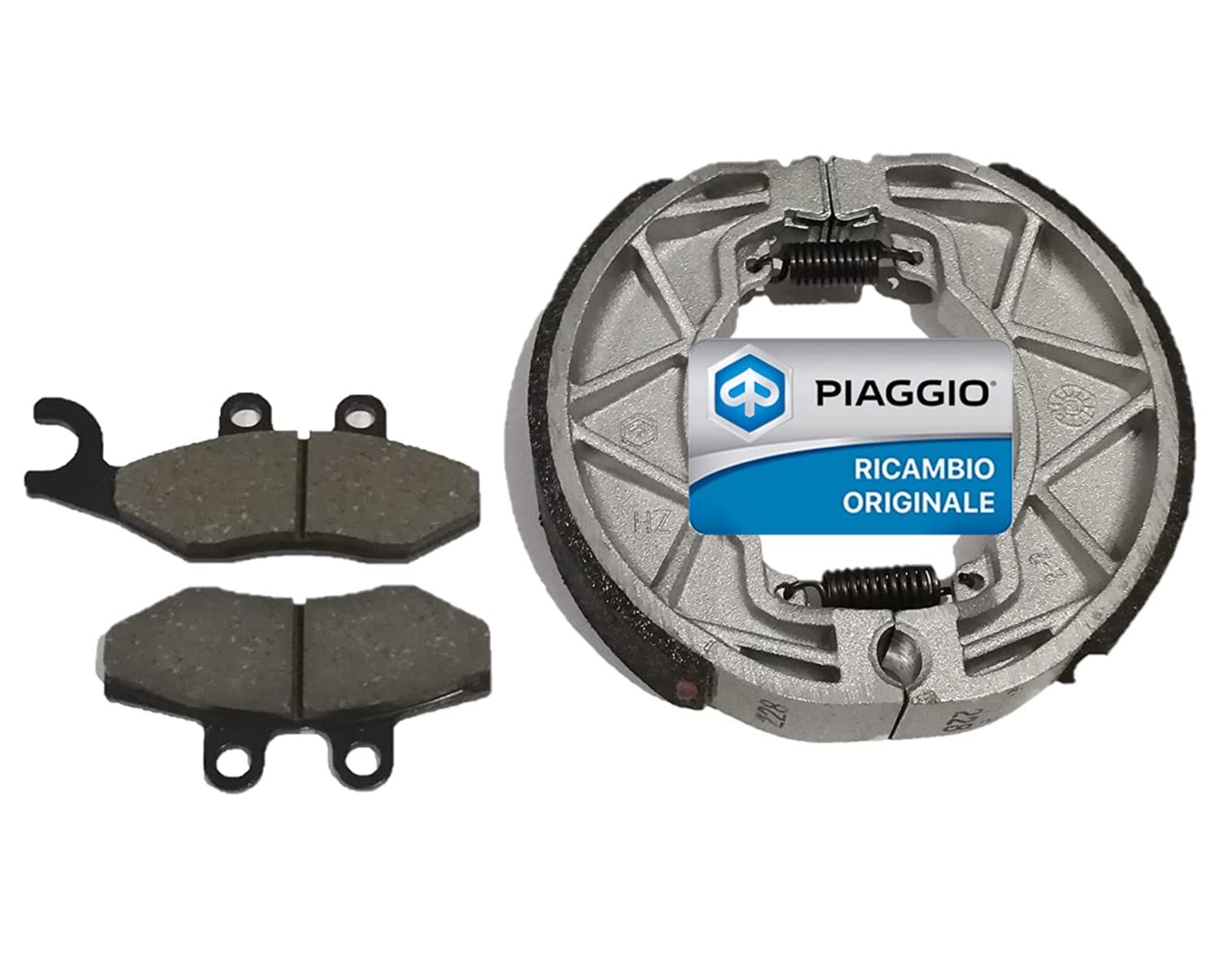 KIT PASTIGLIE FRENO + GANASCE FRENO ANTERIORI E POSTERIORI PER PIAGGIO LIBERTY 125 4T DAL 2013 IN POI - LIBERTY 150 4T DAL 2013 IN POI ORIGINALE PIAGGIO