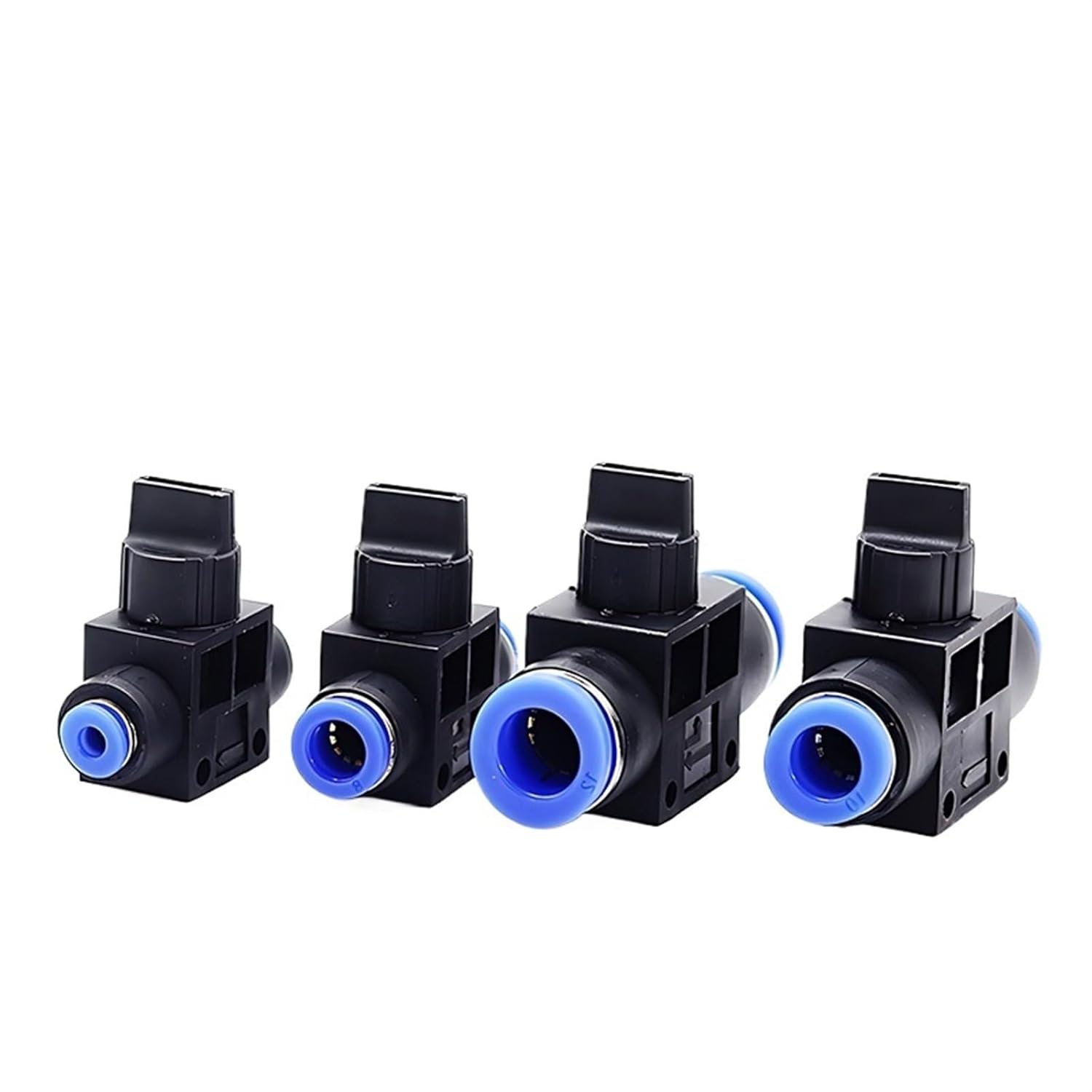 10/50/200 PCS HVFF Air Pneumatic Hand Valve Fitting 4mm 6mm 8mm 10mm 12mm OD Hose Pipe Tube, T-Joint 2-Way Flow Speed Control(HVFF-8,200 Pcs)