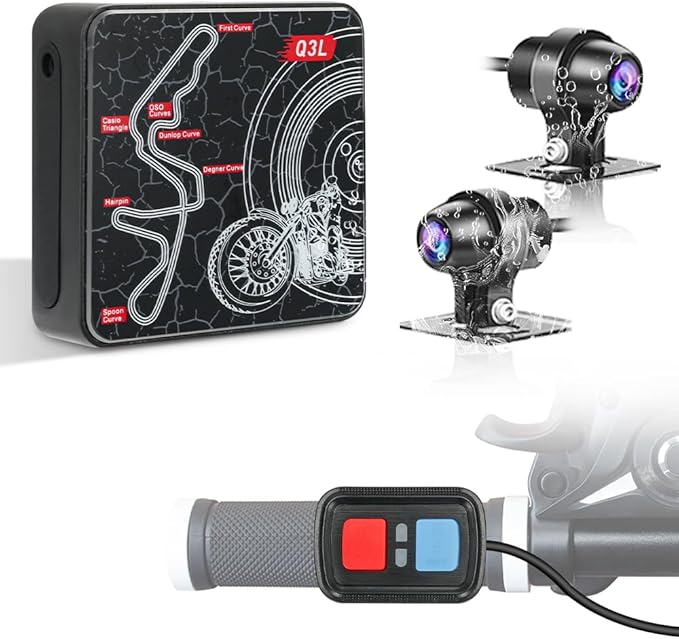 VSYSTO Dash Cam per moto, WiFi 5G, download video ad alta velocità, monitoraggio parcheggio, avviso vibrazioni, visione notturna impermeabile Star Light, HD 1080P, telecamera anteriore e posteriore