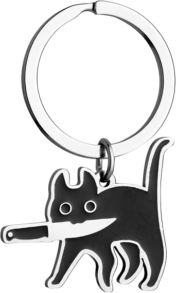 XIANNVXI Cat Keychain Gifts for Women Black Cat Gift Cute Key chain Funny Keychain Gifts for Cats Lovers