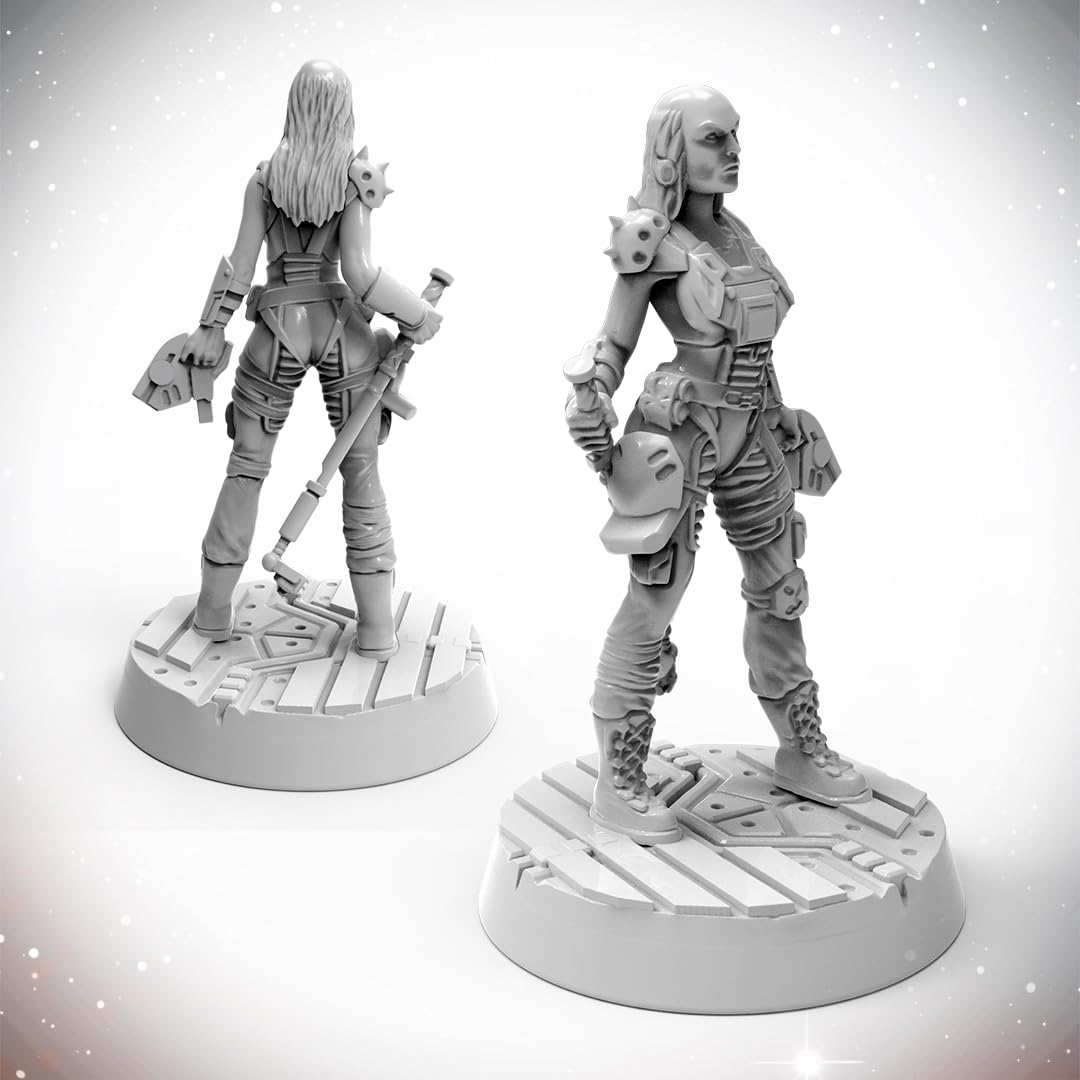 Archon Studio Starfinder Unpainted Miniatures: Ferani Nadaz- 32mm Unpainted Plastic Miniatures- for Kids and Adults Ages 14+, Grey