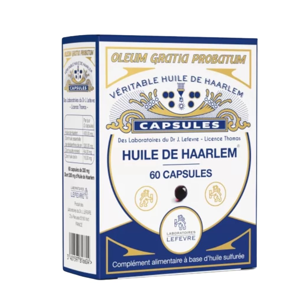 Véritable Huile de Haarlem, 60 capsules originales