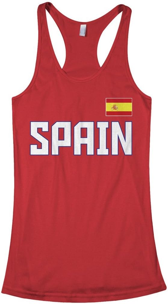 Threadrock Women's Spain National Pride Racerback Tank Top