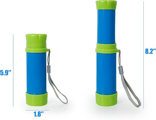 Miniatura 7 de Luwint Telescopio de bolsillo de juguete para niños, paquete de 2 telescopios piratas portátiles, juguetes monoculares de ciencia retráctil, juguete