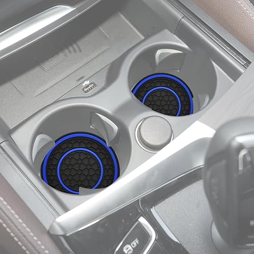 Miniatura 2 de Portavasos universal para automóvil, impermeable, antideslizante, a prueba de tambores, accesorios para el interior del automóvil, 2 unidades, negro